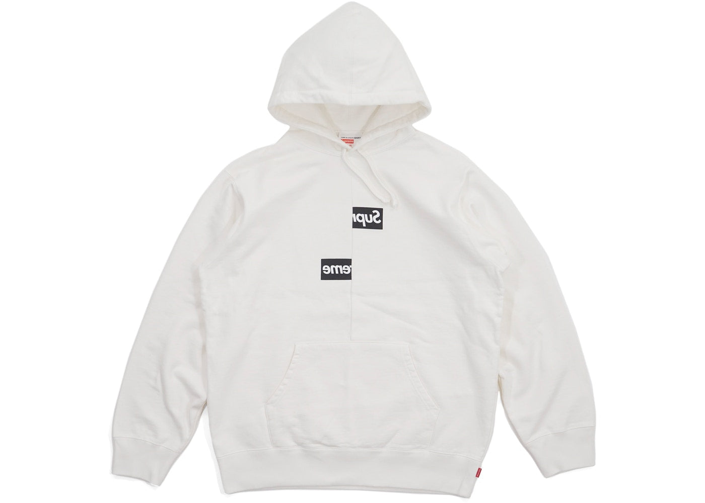 Supreme Comme des Garcons SHIRT Split Box Logo Hooded Sweatshirt White