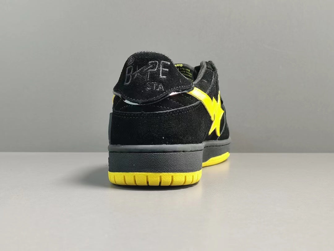 A Bathing Ape Sk8 Sta Black Electric Yellow