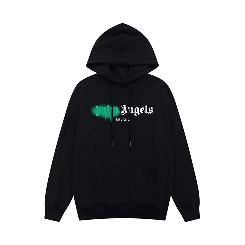 Palm Angels NY Sprayed Hoodie 'Black/Blue'