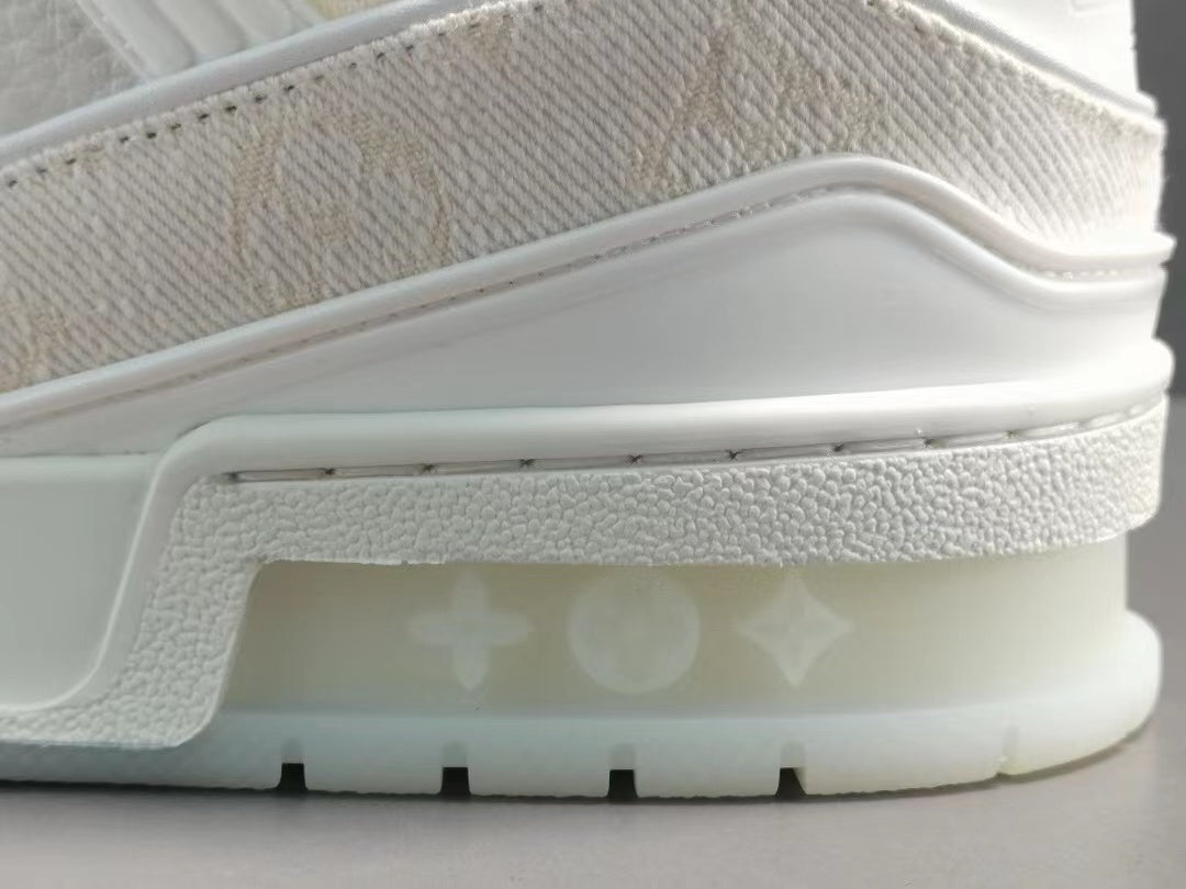 Louis Vuitton Trainer White Monogram Denim White