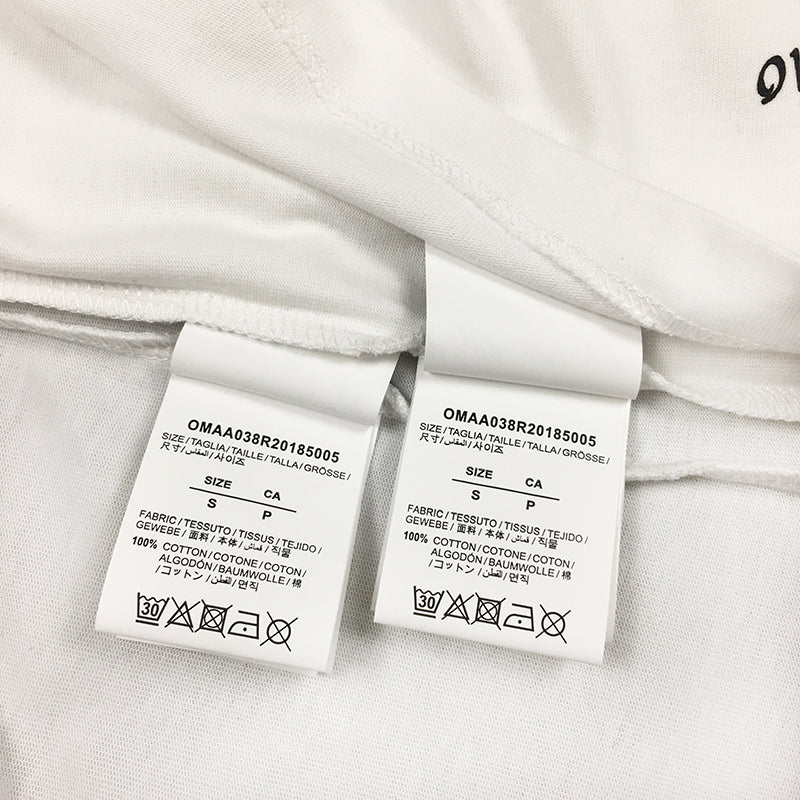 OFF WHITE 20SS Golden Ratio Arrow Graffiti T shirt White