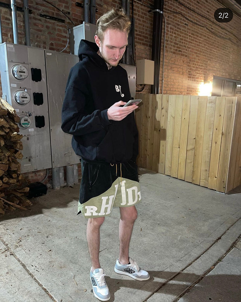 Rhude YACHTING Shorts Black Olive
