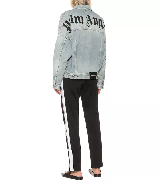 Palm Angels Logo Over Denim Jacket 'Blue/Black'