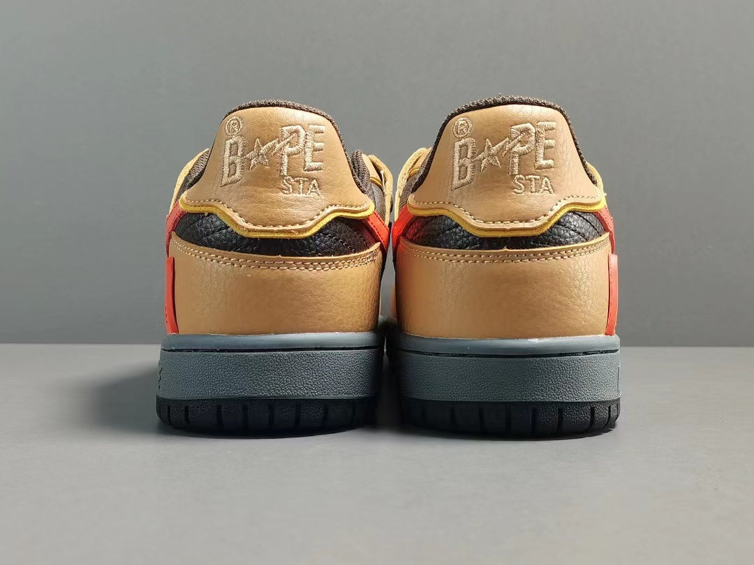 A Bathing Ape Bape SK8 Sta Brown Orange