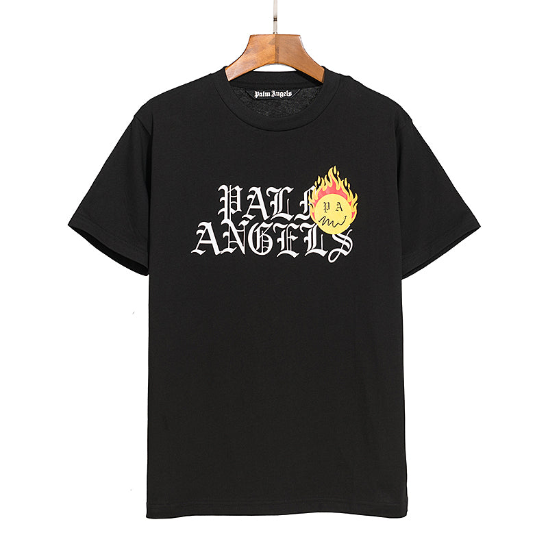 Palm Angels Burning Head Logo Short-Sleeve Tee
