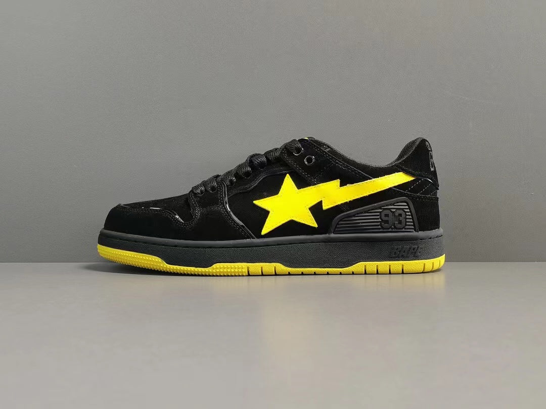 A Bathing Ape Sk8 Sta Black Electric Yellow