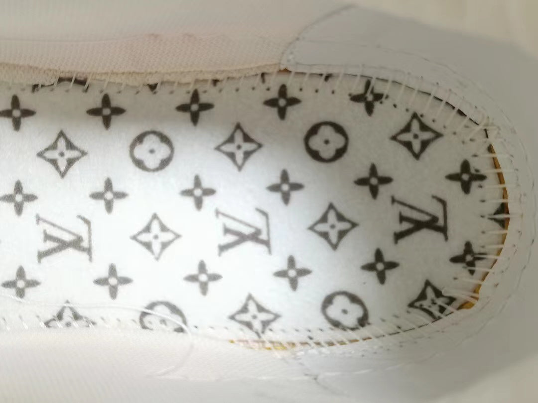 Louis Vuitton Trainer Yellow Monogram Denim White