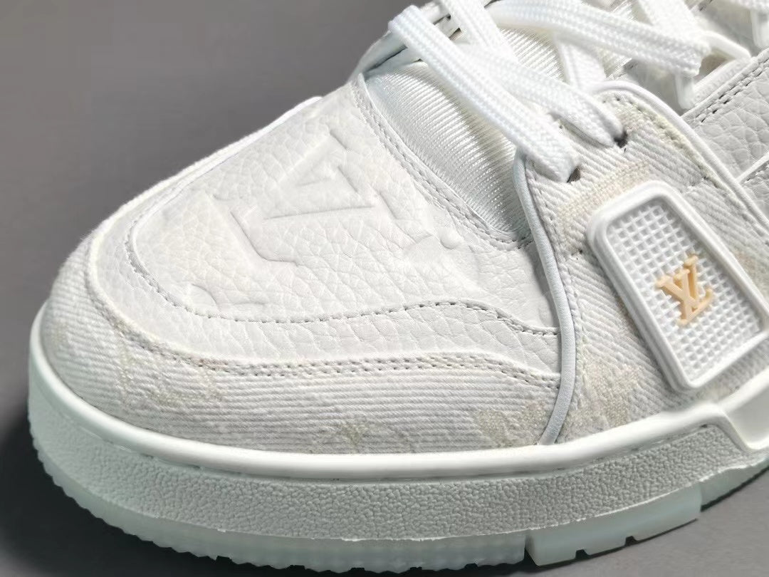 Louis Vuitton Trainer White Monogram Denim White