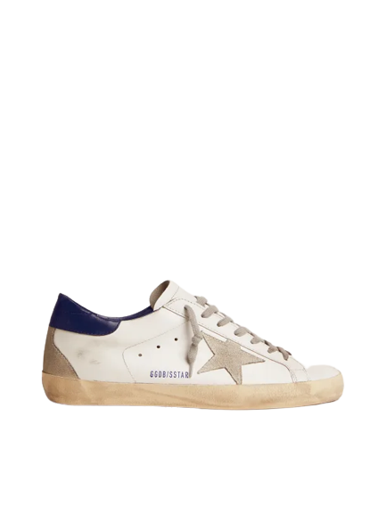 Golden Goose Super-Star with suede star and blue heel tab