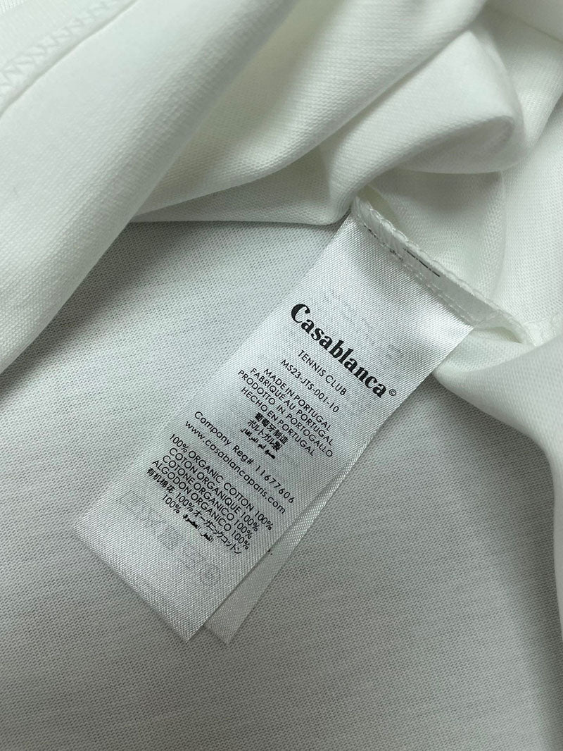 CASABLANCA Gradient Stacked Logo T-Shirt White