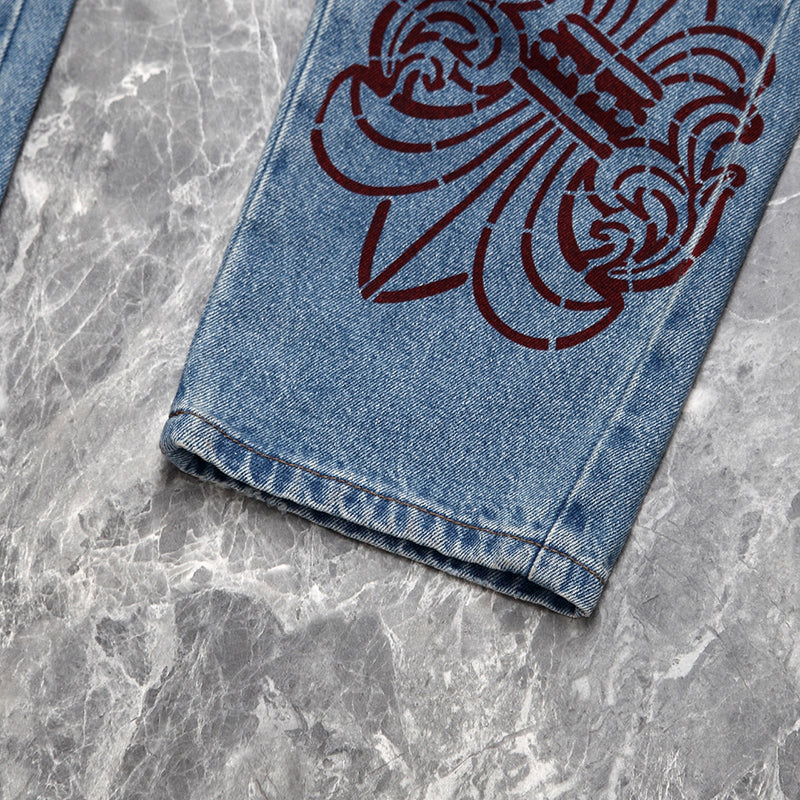 Chrome Hearts Vintage Levi's Stencil Cross Patch Denim