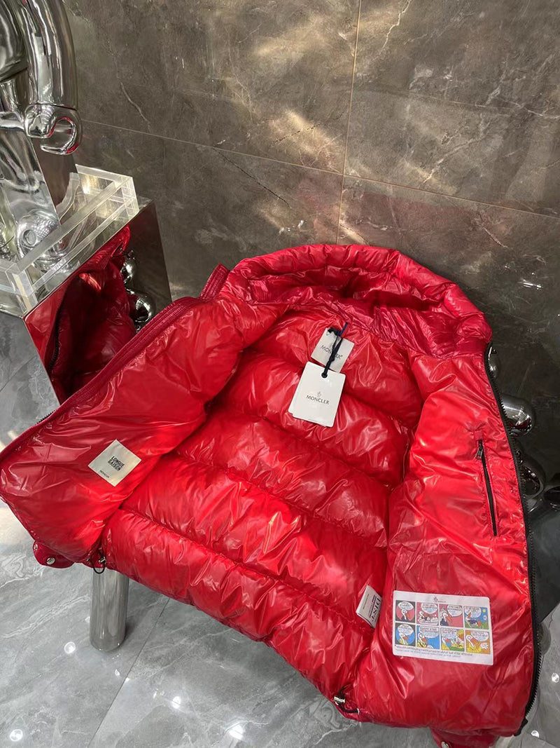 Moncler Ecrins Red Nylon Down Jacket