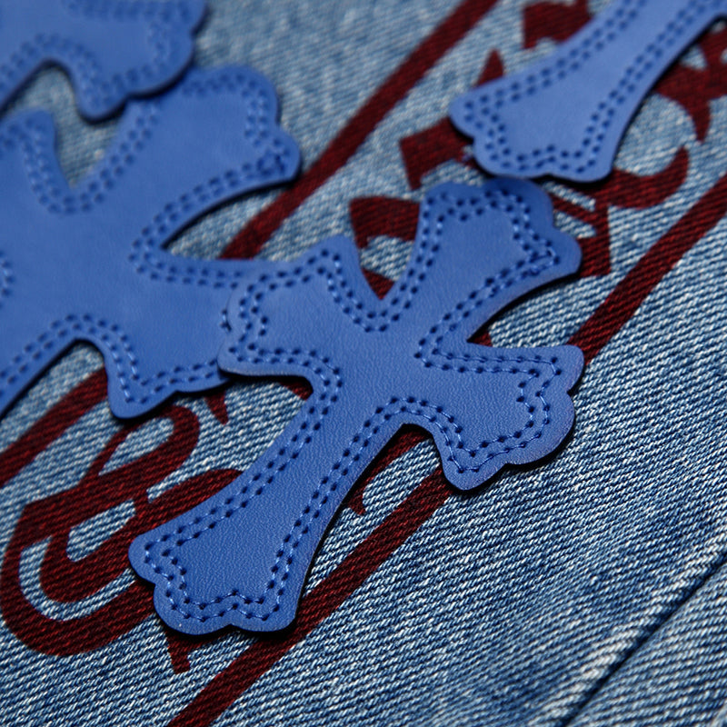 Chrome Hearts Vintage Levi's Stencil Cross Patch Denim