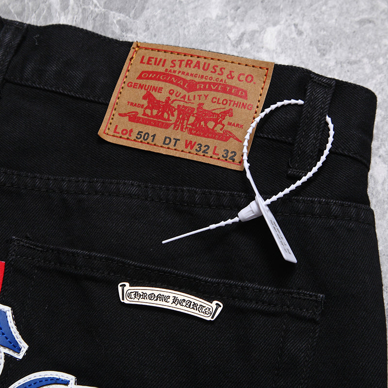 Chrome Hearts Los Angeles Exclusive Levi's Cross Patch Jeans