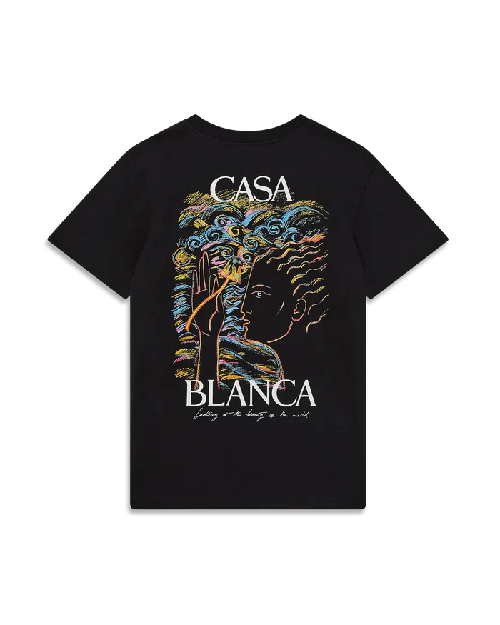 CASABLANCA Mushroom Goddess T-Shirt Black