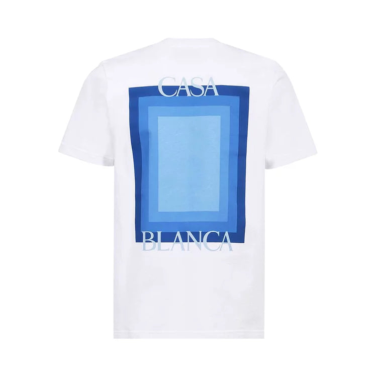 CASABLANCA Gradient Stacked Logo T-Shirt White