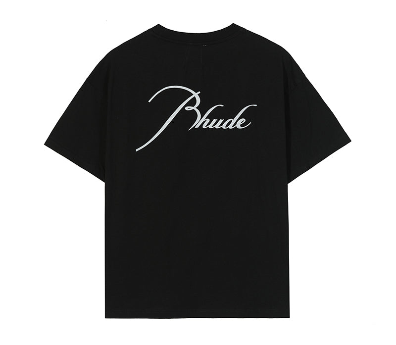 Rhude Cotton logo Tee Black