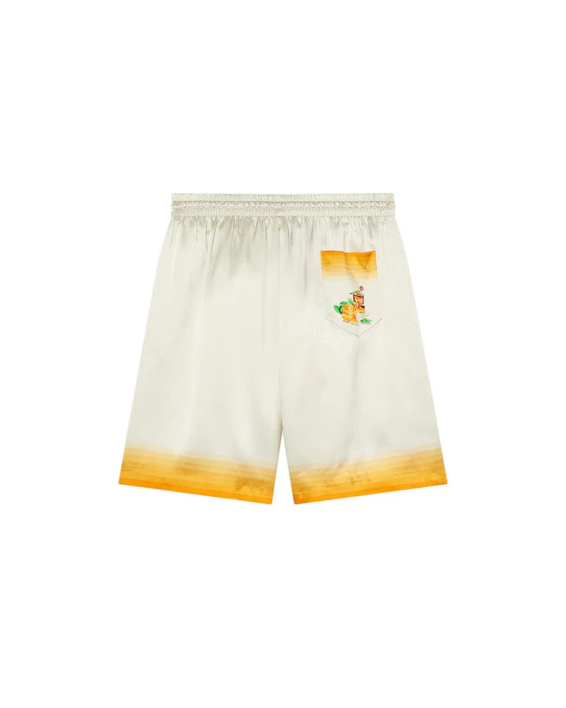 CASABLANCA Panoramique Silk Satin Shorts