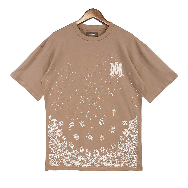 AMIRI Bandana Bleach Beige T Shirt