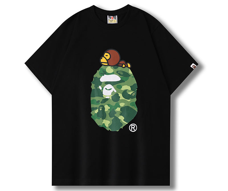 BAPE Color Camo Milo On Big Ape Tee (FW22) Black Green
