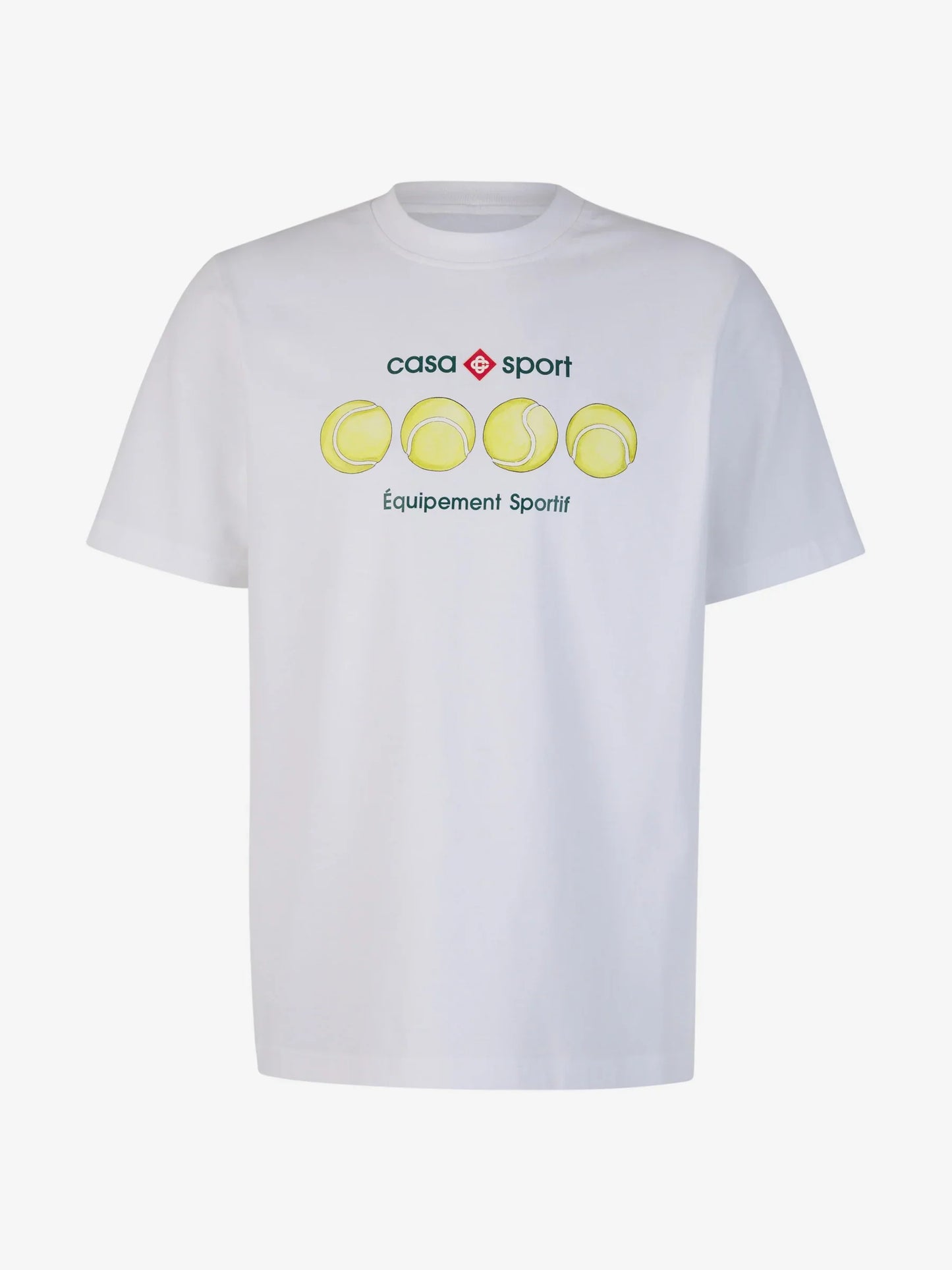 CASABLANCA Casa Sport Tennis Balls T-Shirt White