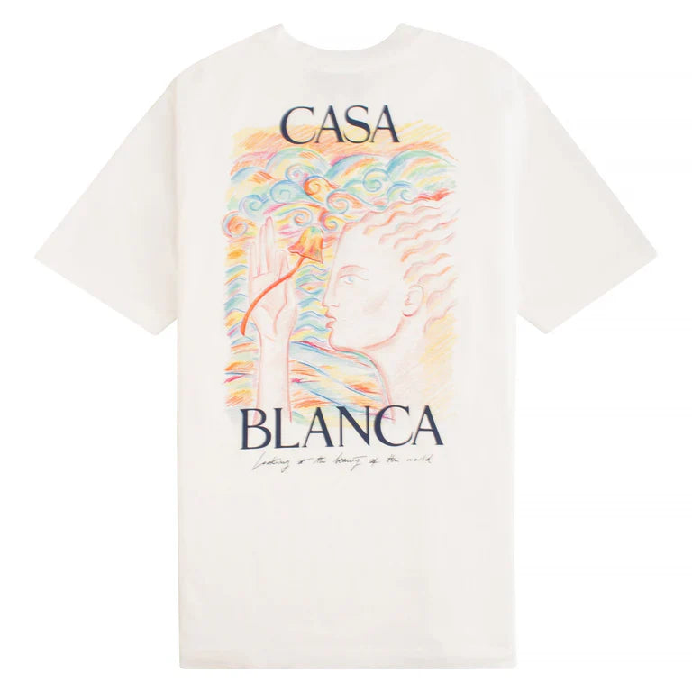 CASABLANCA Mushroom Goddess T-Shirt White