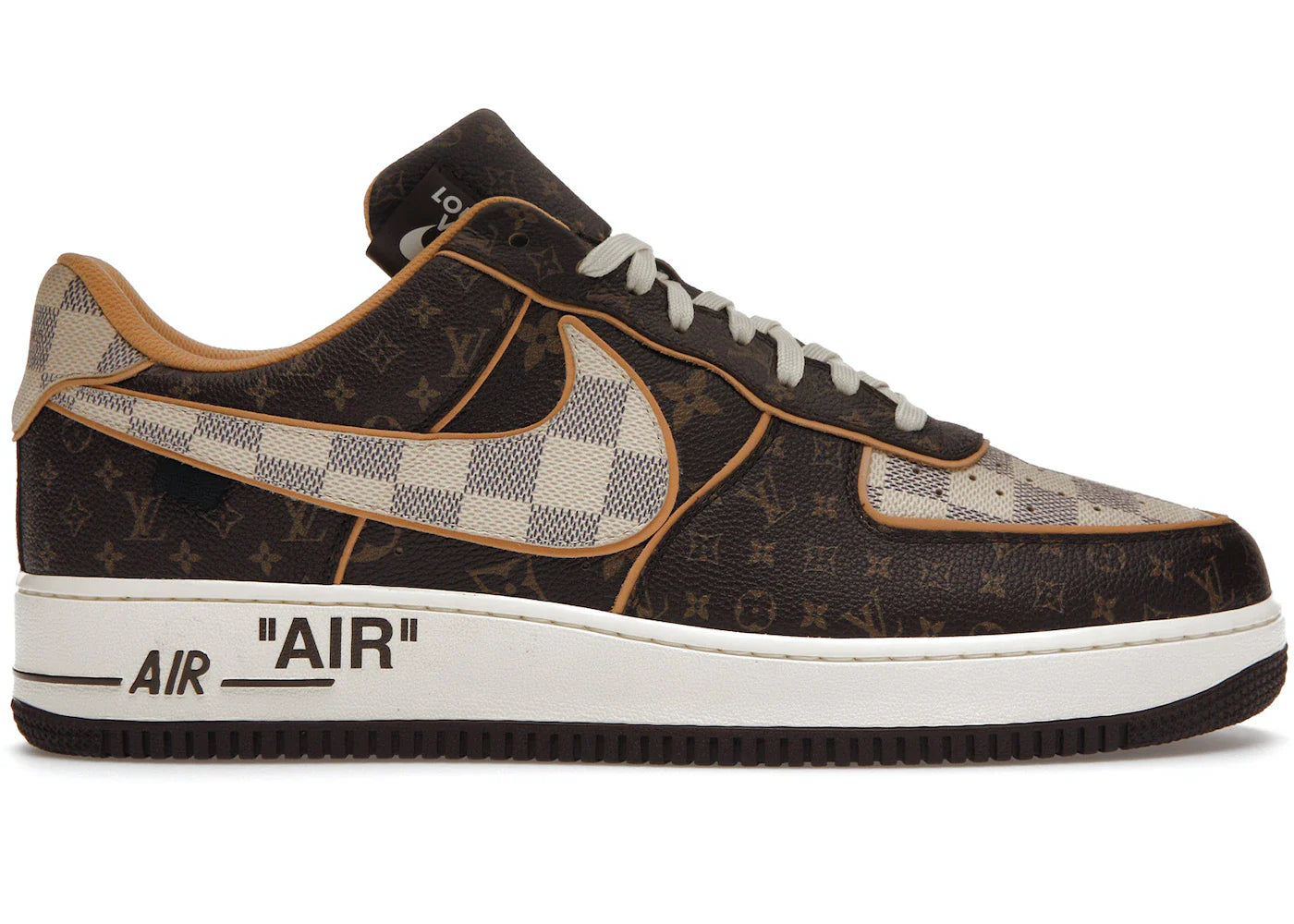 Nike Air Force 1 Low Louis Vuitton Monogram Brown Damier Azur (No Suitcase)