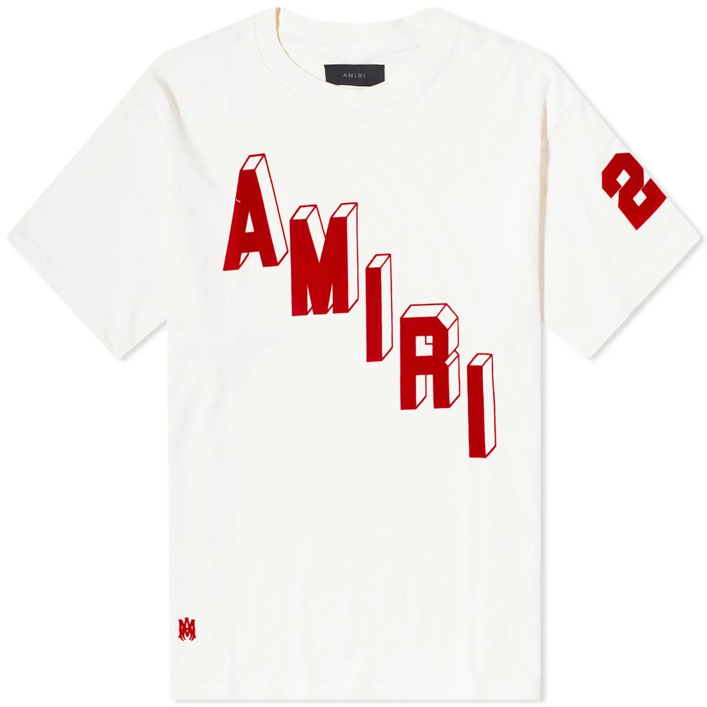 AMIRI Flocked Hockey Skater Tee White