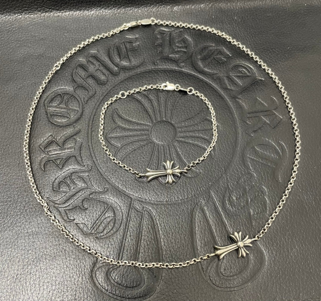 Chrome Hearts - Cross Rock Necklace and Bracelet