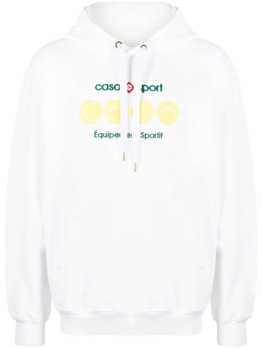 Casablanca Hoodie Casa Sport Tennis Balls White