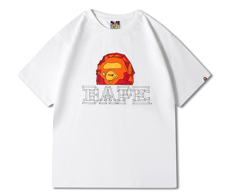 BAPE Polygon Ape Head Tee White