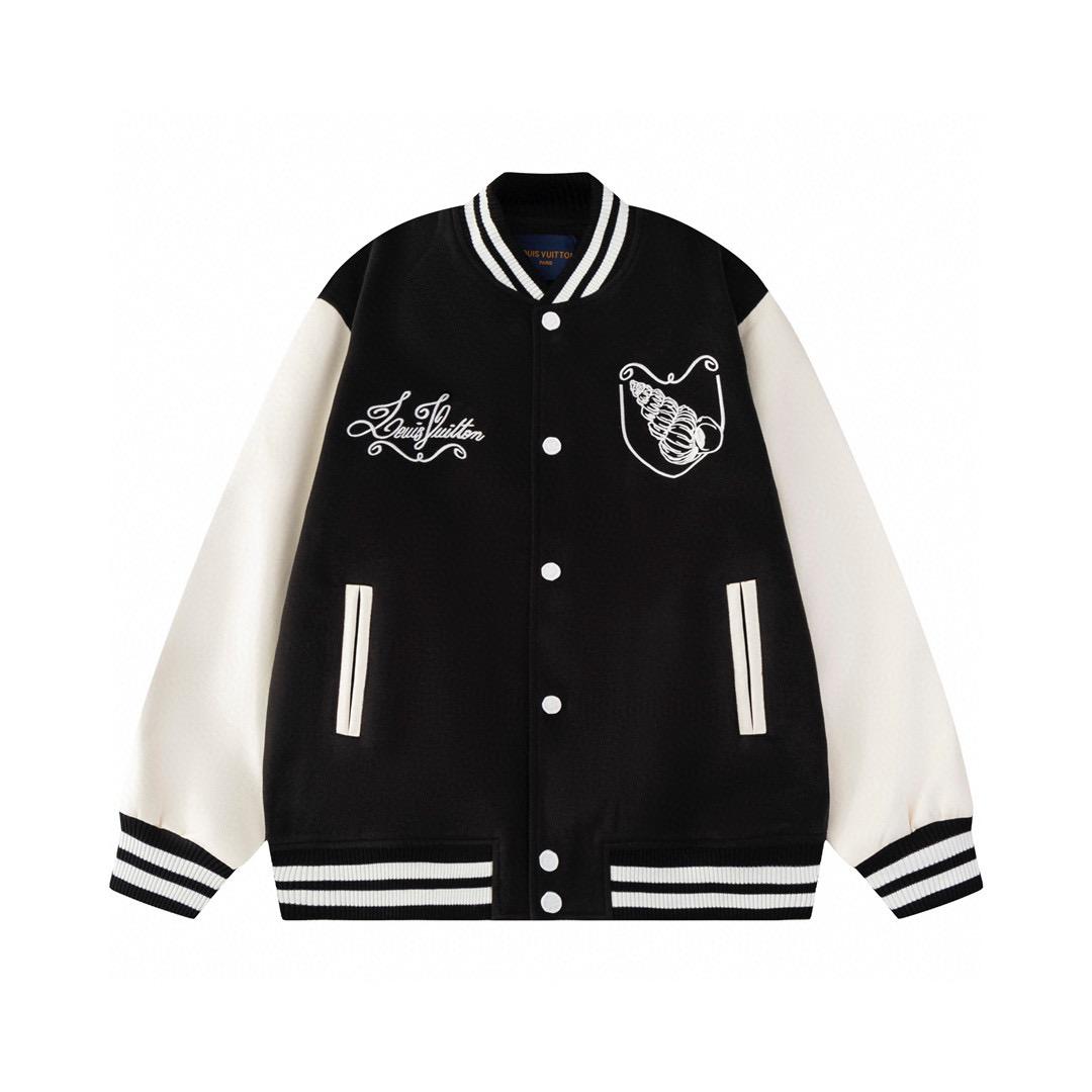 Louis Vuitton Varsity Jacket Black White