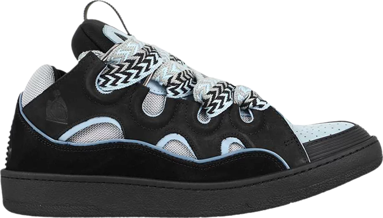 Lanvin Curb Sneaker Black Light Blue
