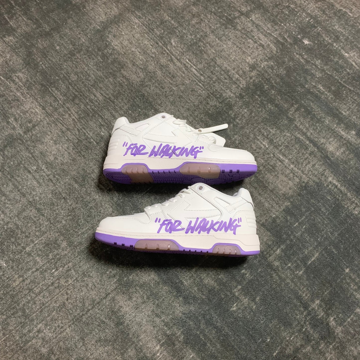 Off-White Out of Office 'For Walking' White Purple.