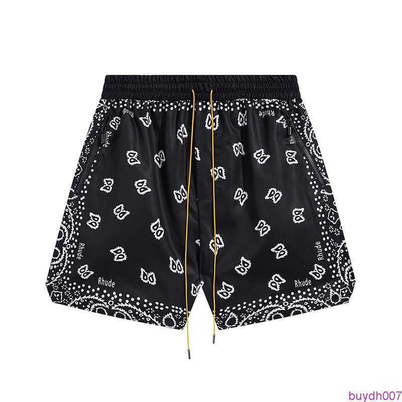 Rhude Bandana Print Swim Trunk Short Black