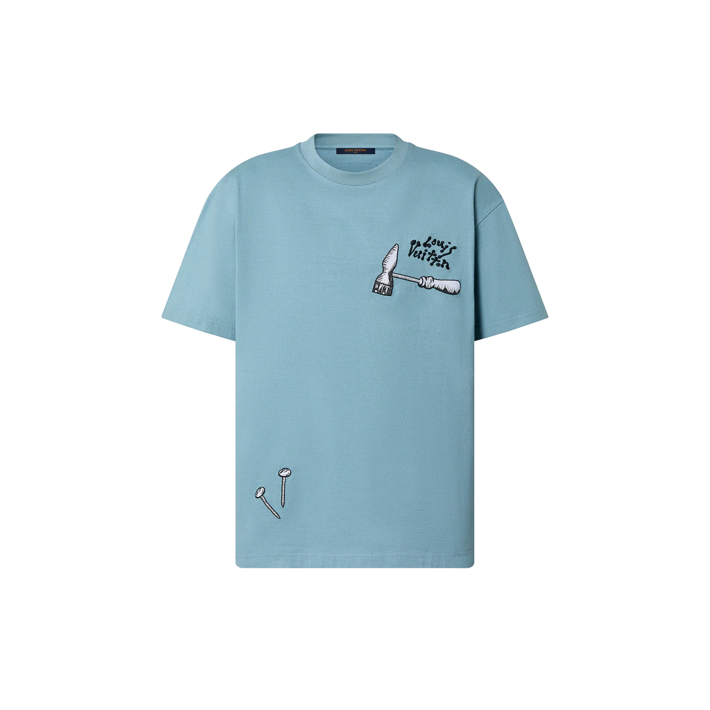 Louis Vuitton LV Logo T Shirt Light Blue