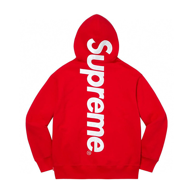 Supreme Satin Applique Hooded Sweatshirt (FW24) Red
