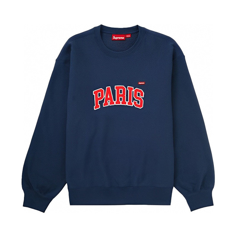 Supreme Paris Shop Small Box Crewneck Navy