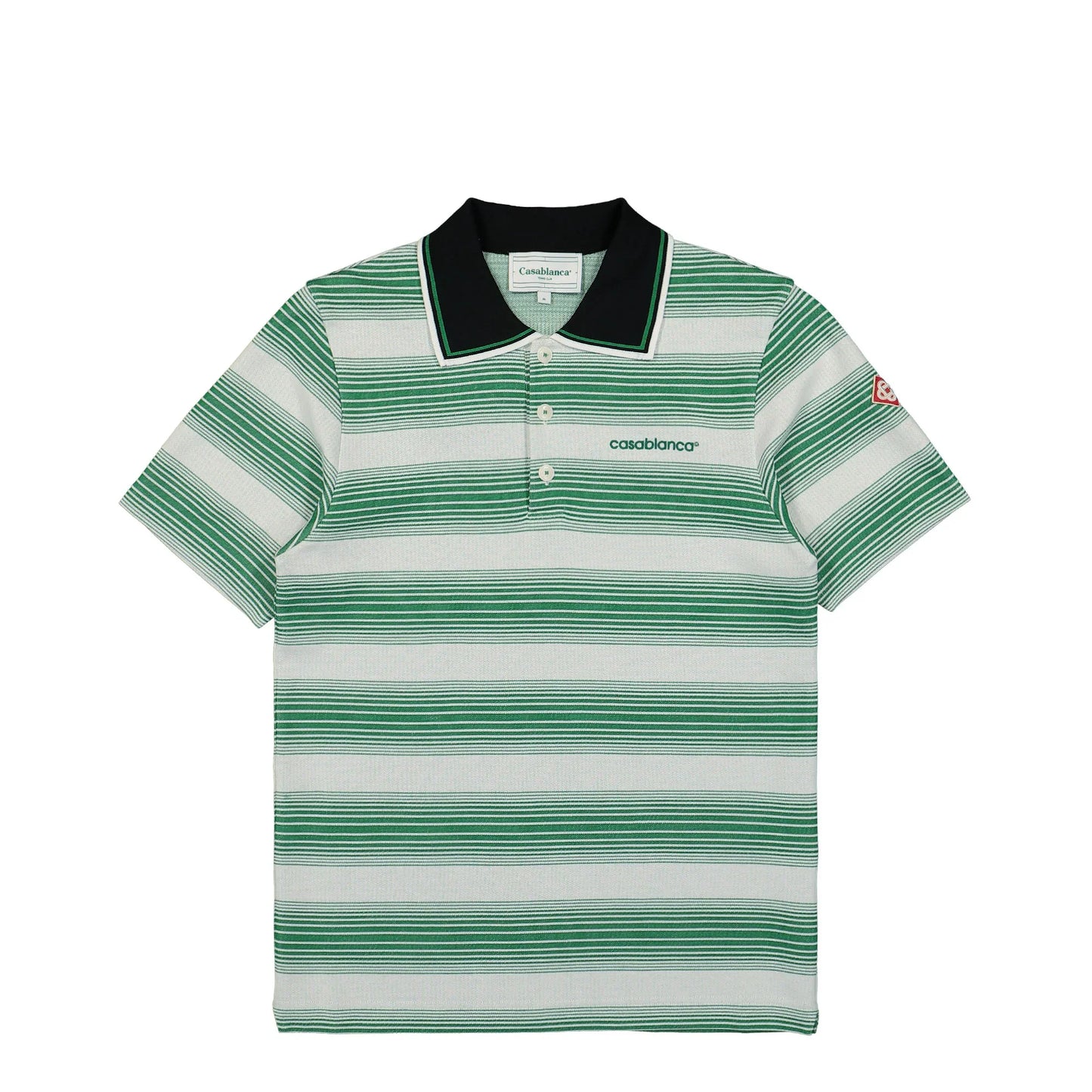 CASABLANCA Gradient Stripe Interlock Polo Shirt