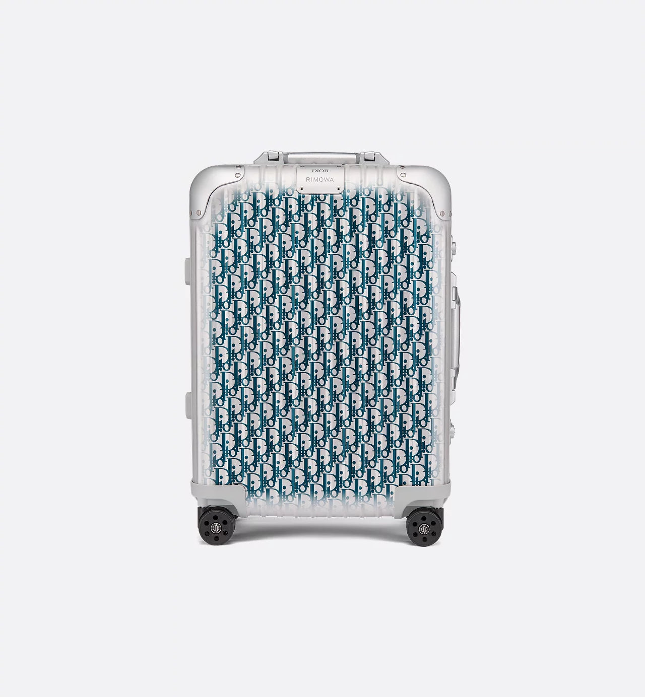 Dior x RIMOWA Carry-On Suitcase Gradient Blue Dior Oblique Aluminum