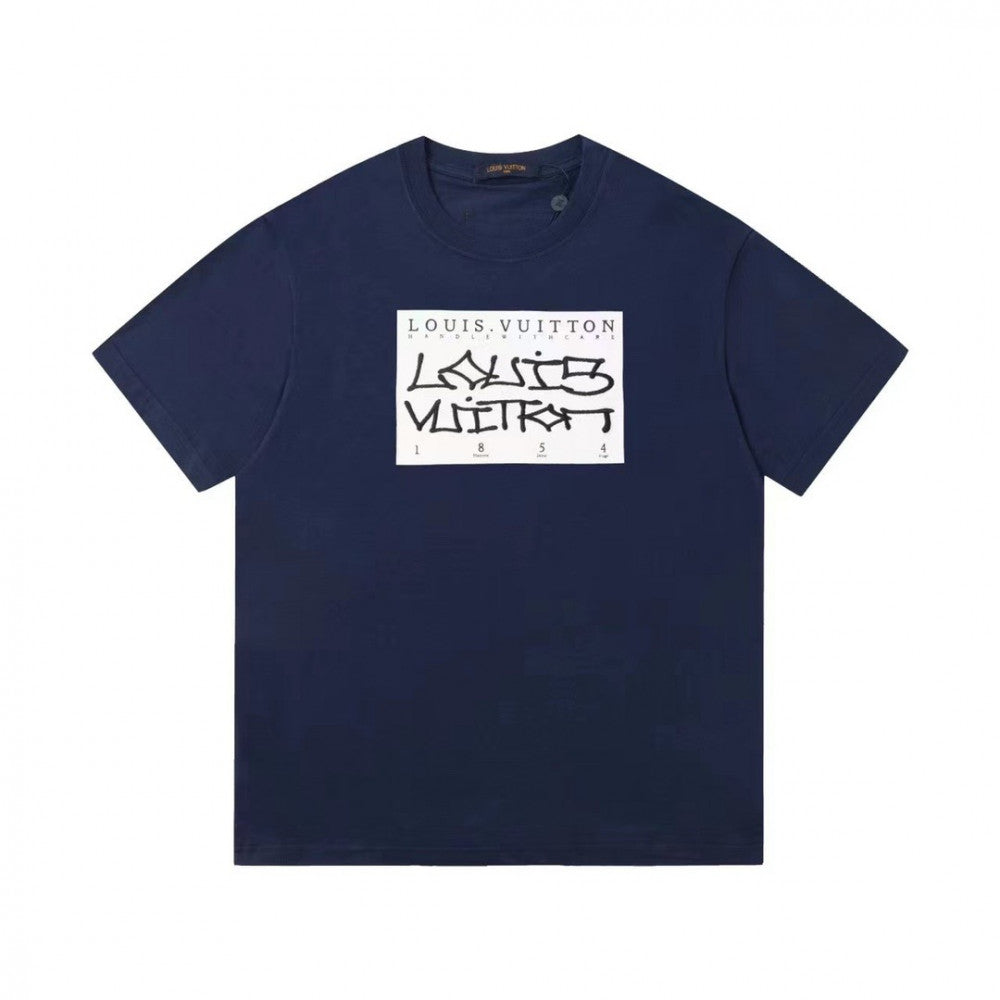 Louis Vuitton Signature Print T-shirt Navy