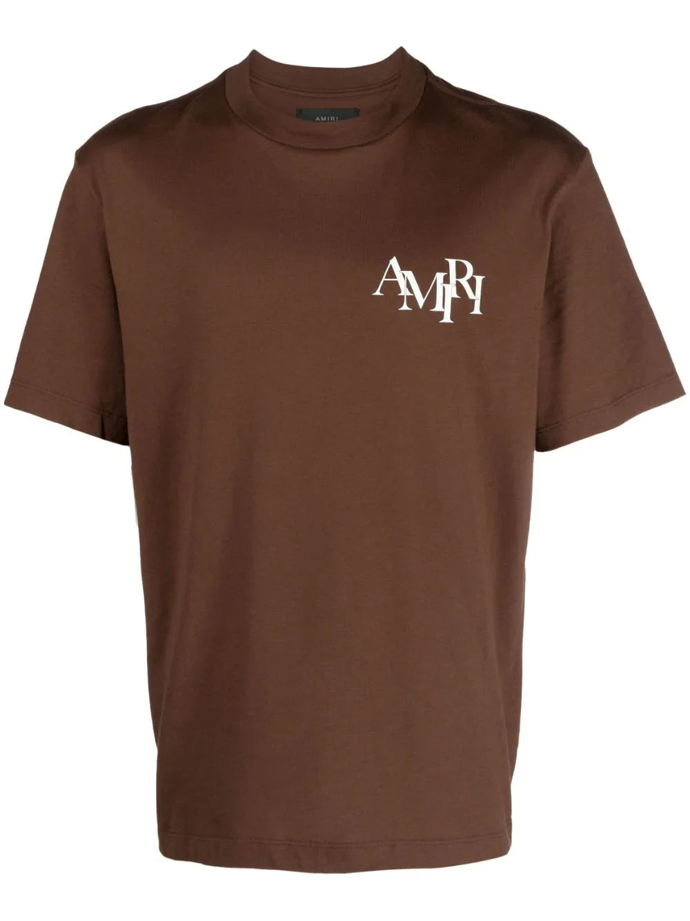 AMIRI Staggered Logo Tee Frosty Brown