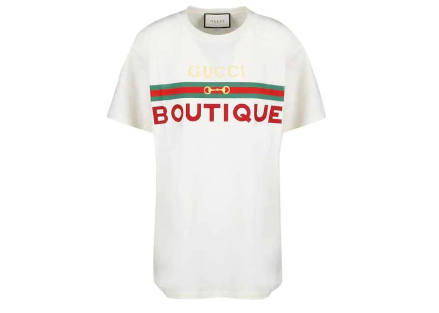 GUCCI Boutique Print Cotton T-shirt White