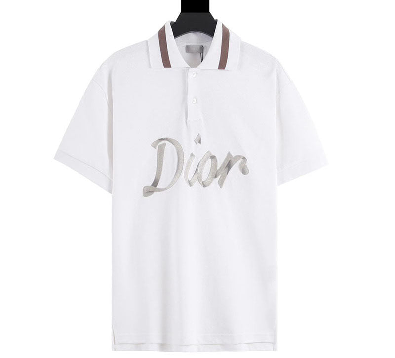 DIOR Men 2022 Graphic Print Polo White shirt