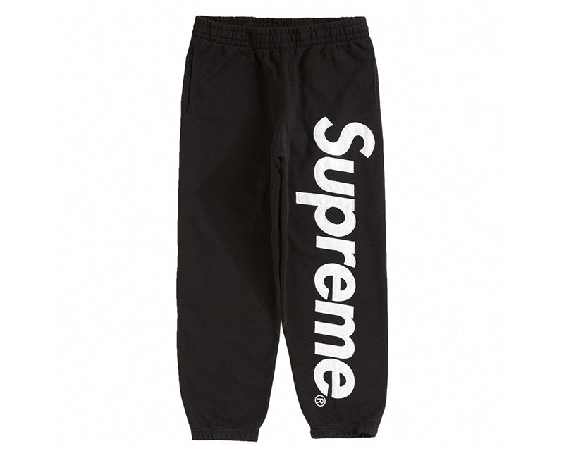 Supreme Satin Applique Sweatpant (FW24) Black