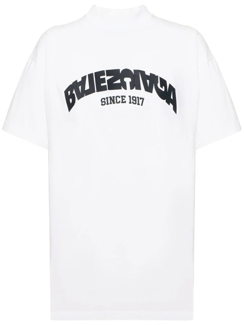 Balenciaga Logo Print Oversized T-Shirt White