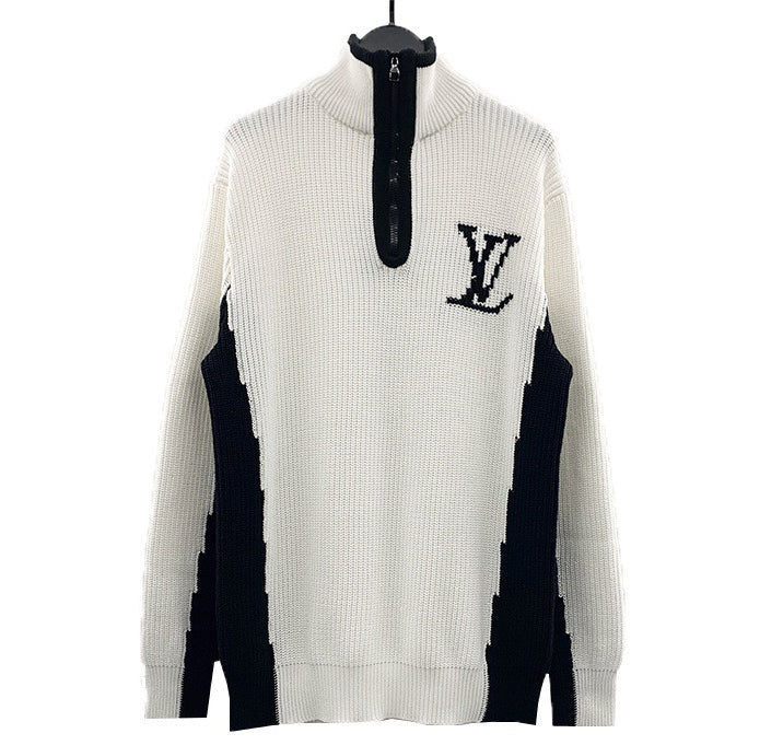Louis Vuitton Jersey High Neck Half Zip