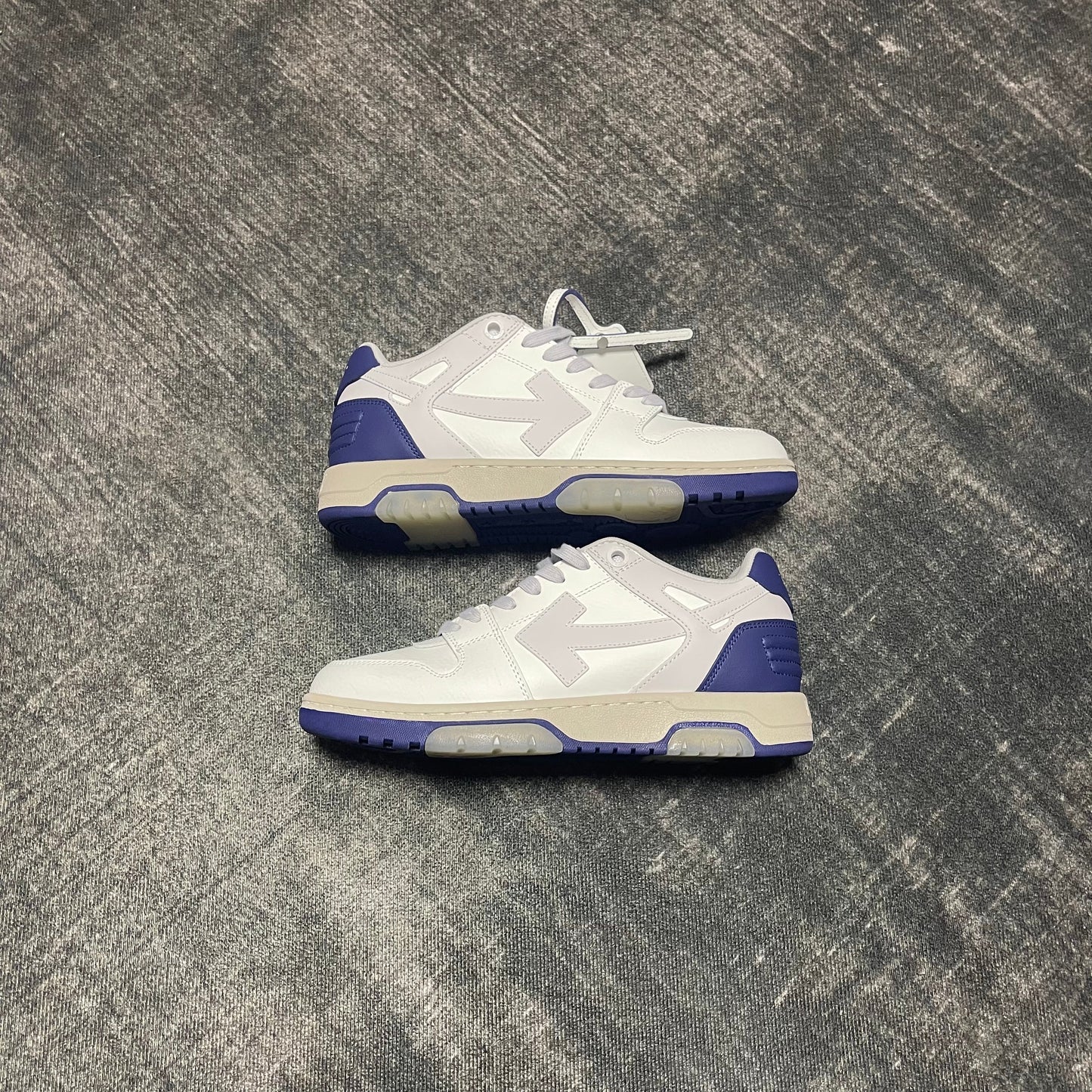 Off-White Out Of Office Calf Leather Light Grey Navy