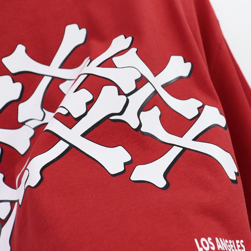 AMIRI Bones Stacked Cotton T-shirt Red
