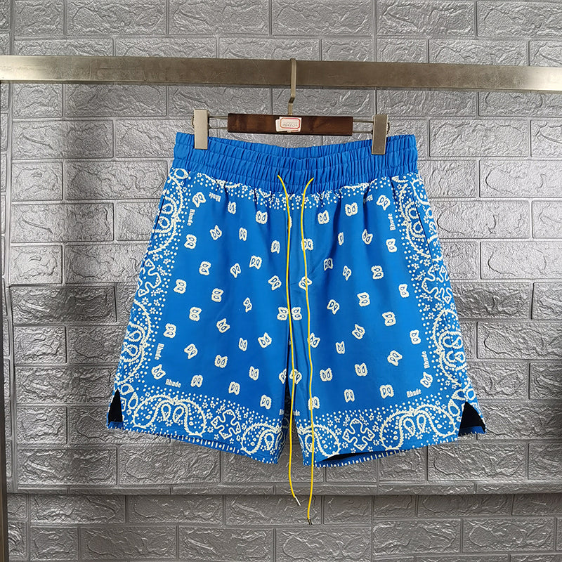 Rhude Bandana Print Swim Trunk Short Blue